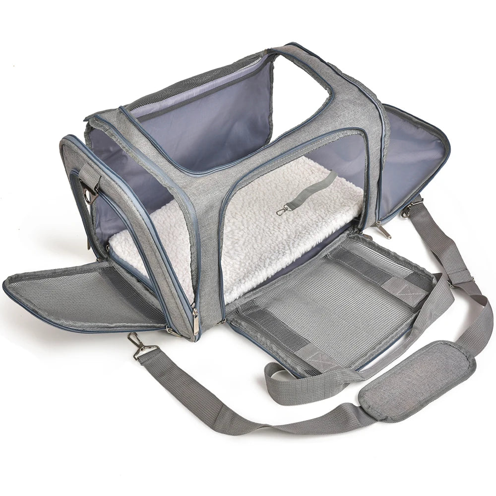 Cozy Cabin Pet Bag Comfortable Travel Carrier for Dogs & Cats