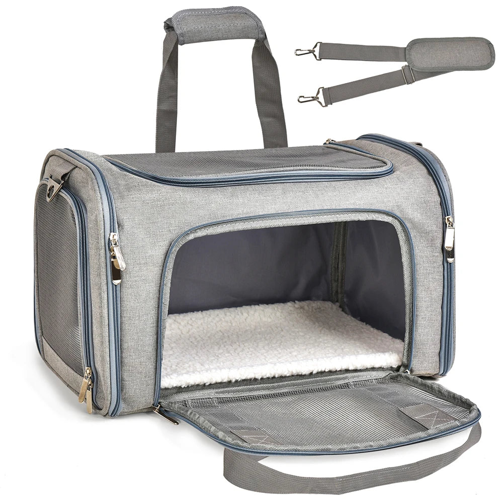 Cozy Cabin Pet Bag Comfortable Travel Carrier for Dogs & Cats