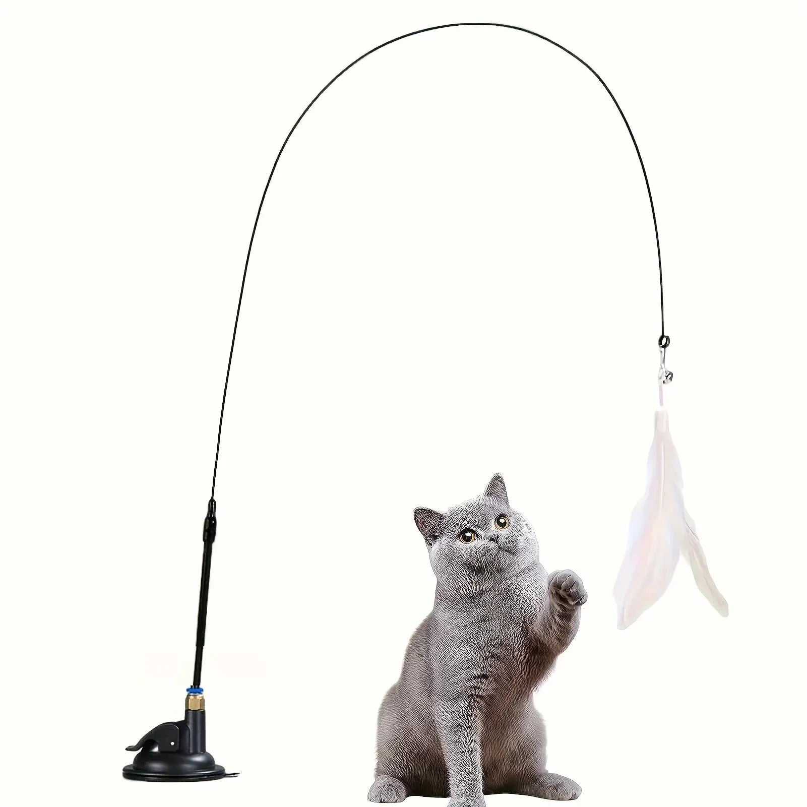 Feather Chime Wand Interactive Cat Teaser Toy