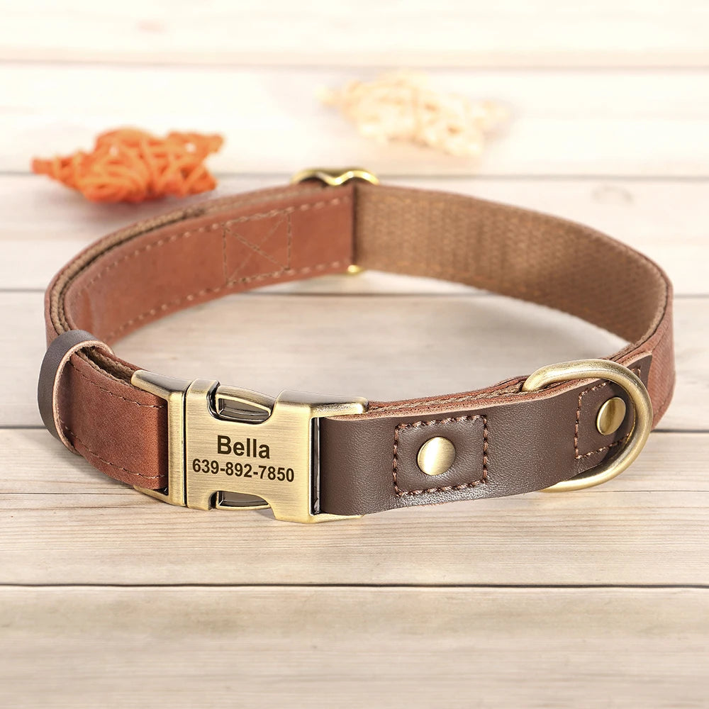 ID Paw Leather Personalized Leather Pet ID Tag