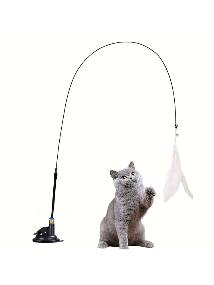 Feather Chime Wand Interactive Cat Teaser Toy