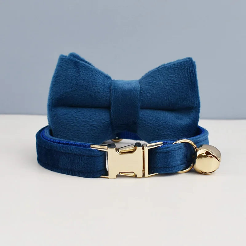 Stylish Bow Charm Collar Elegant Pet Collar for Dogs & Cats