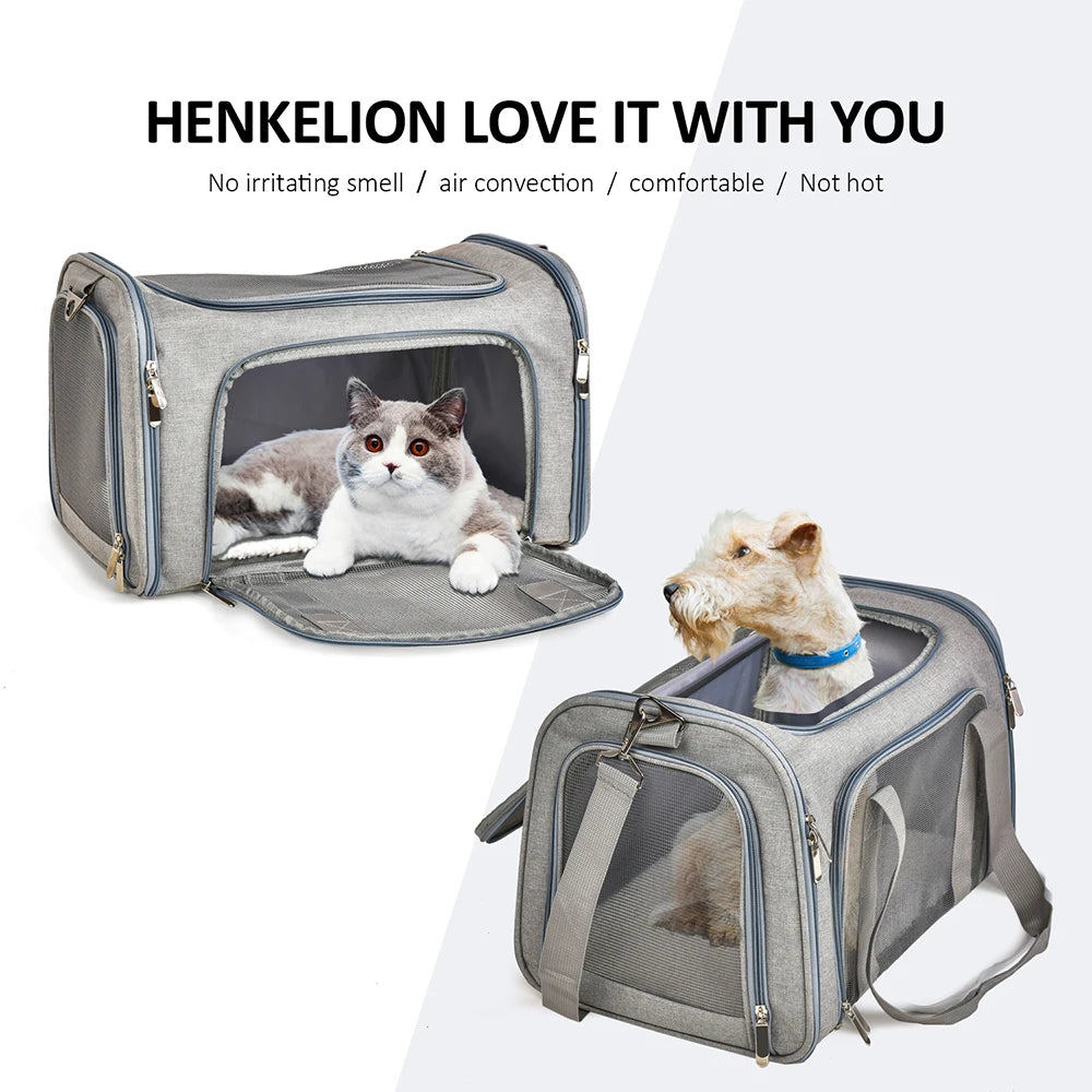 Cozy Cabin Pet Bag Comfortable Travel Carrier for Dogs & Cats