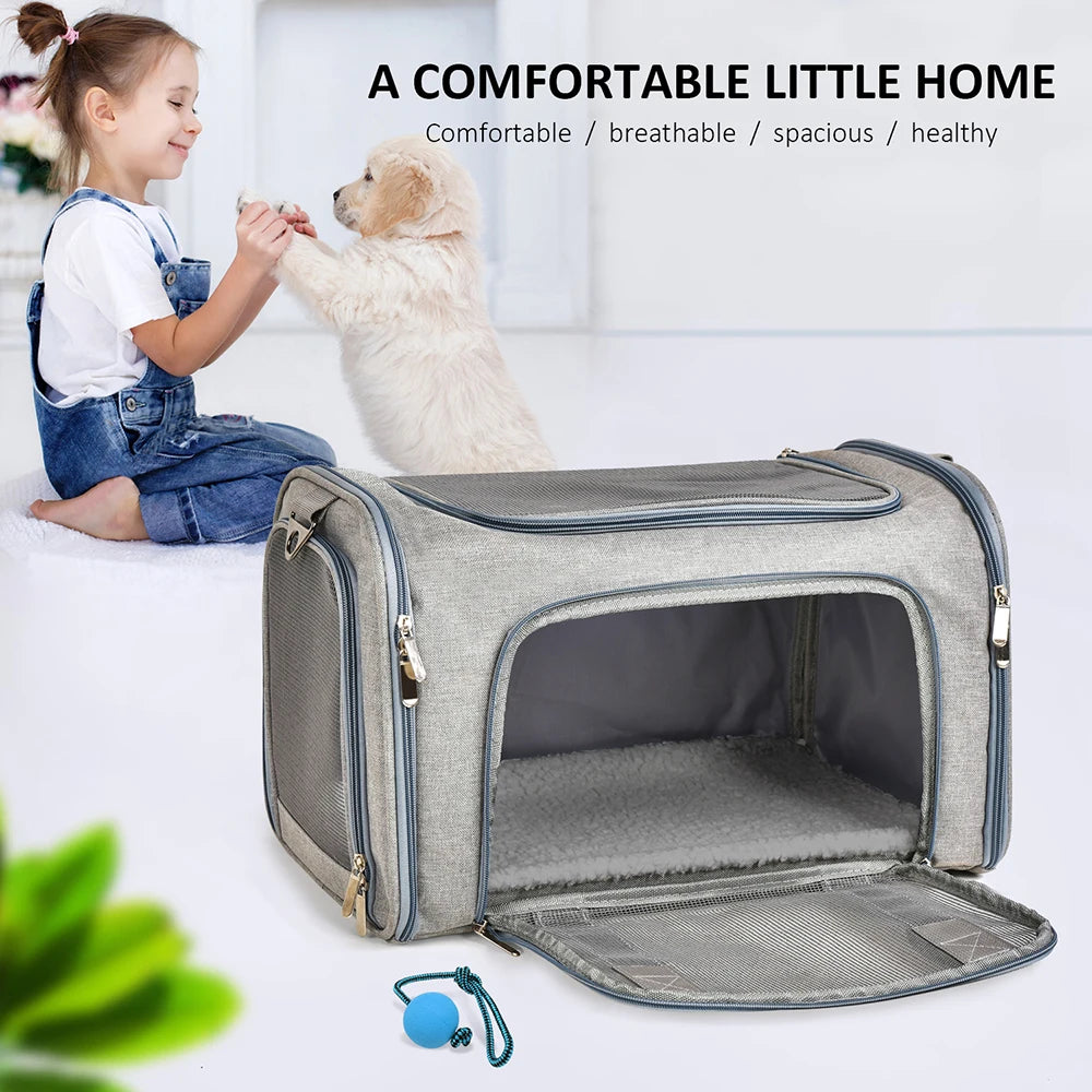 Cozy Cabin Pet Bag Comfortable Travel Carrier for Dogs & Cats