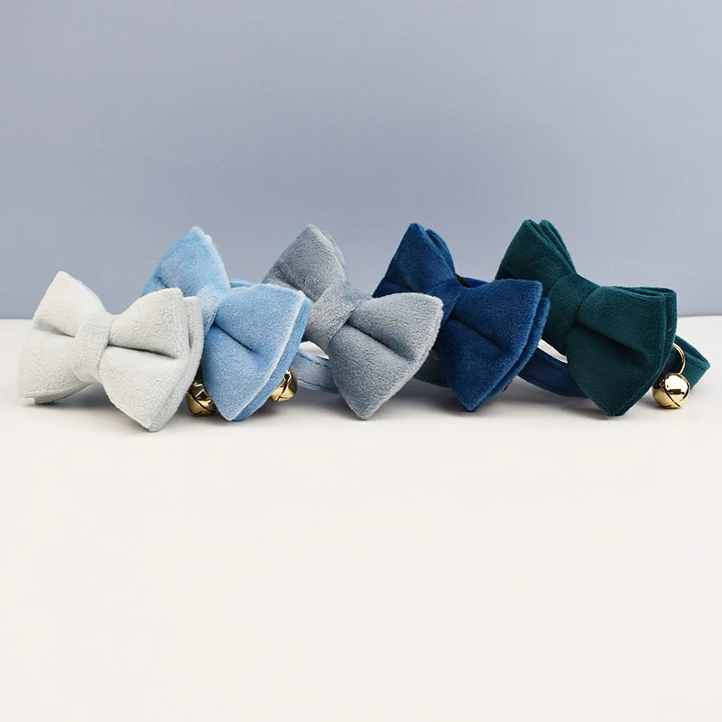 Stylish Bow Charm Collar Elegant Pet Collar for Dogs & Cats
