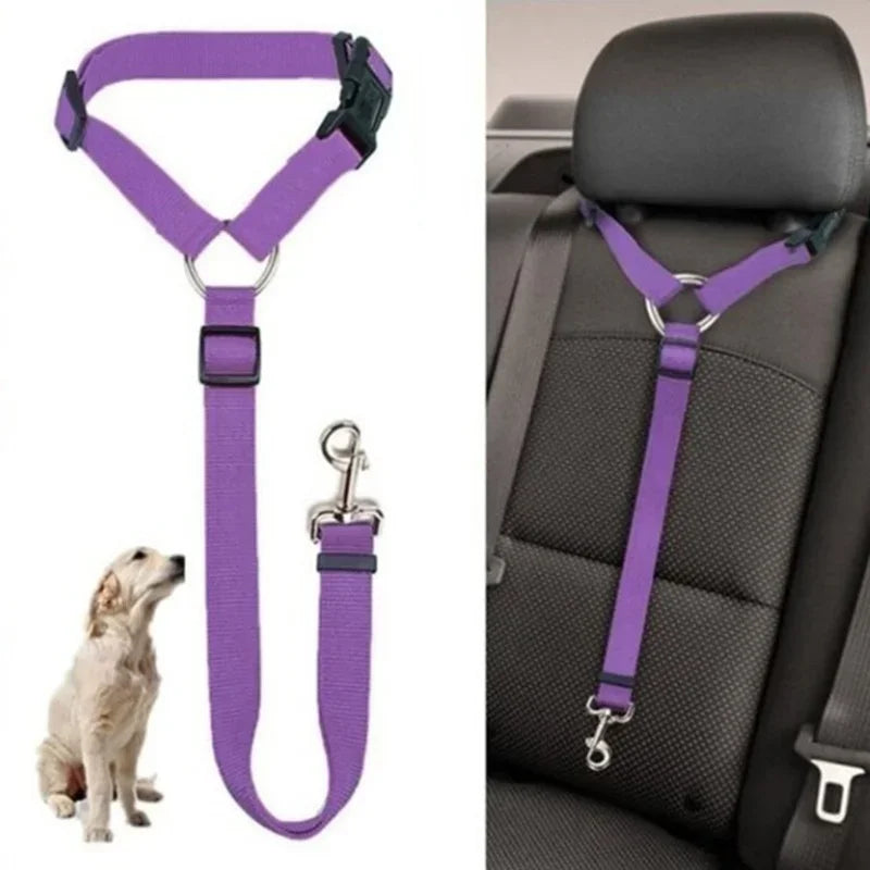 Dual Safe Car Lead Double-Protection Dog Travel Lead