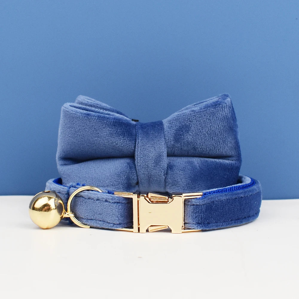 Stylish Bow Charm Collar Elegant Pet Collar for Dogs & Cats