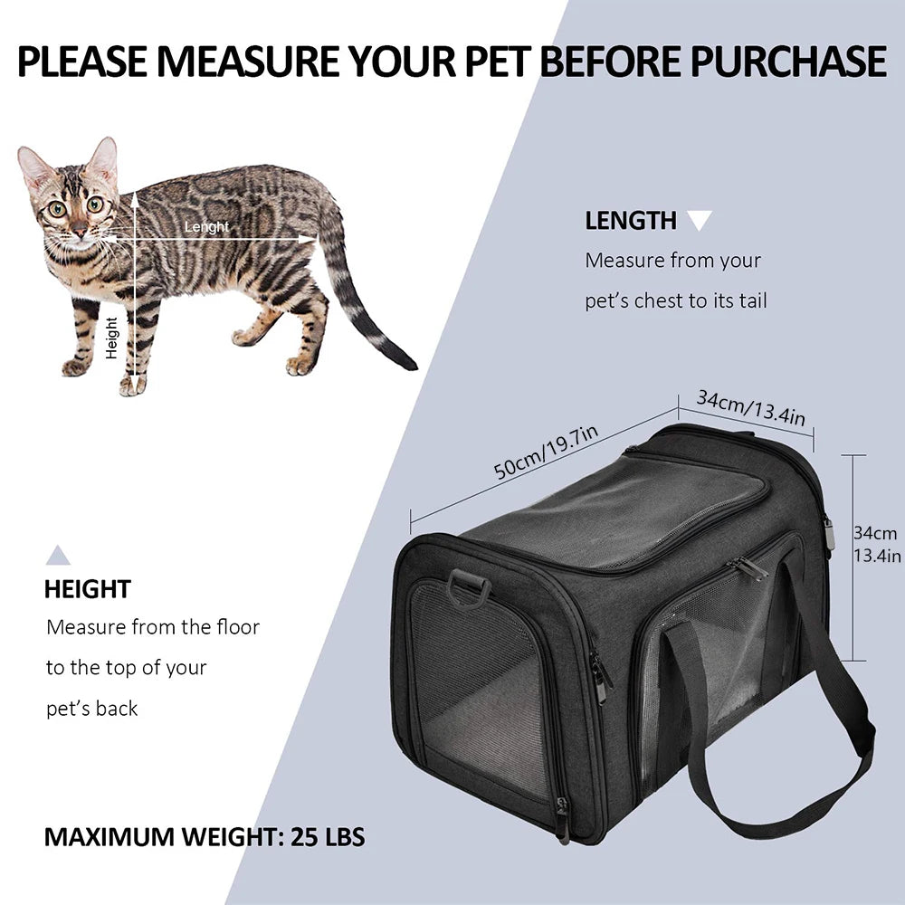 Cozy Cabin Pet Bag Comfortable Travel Carrier for Dogs &amp; Cats