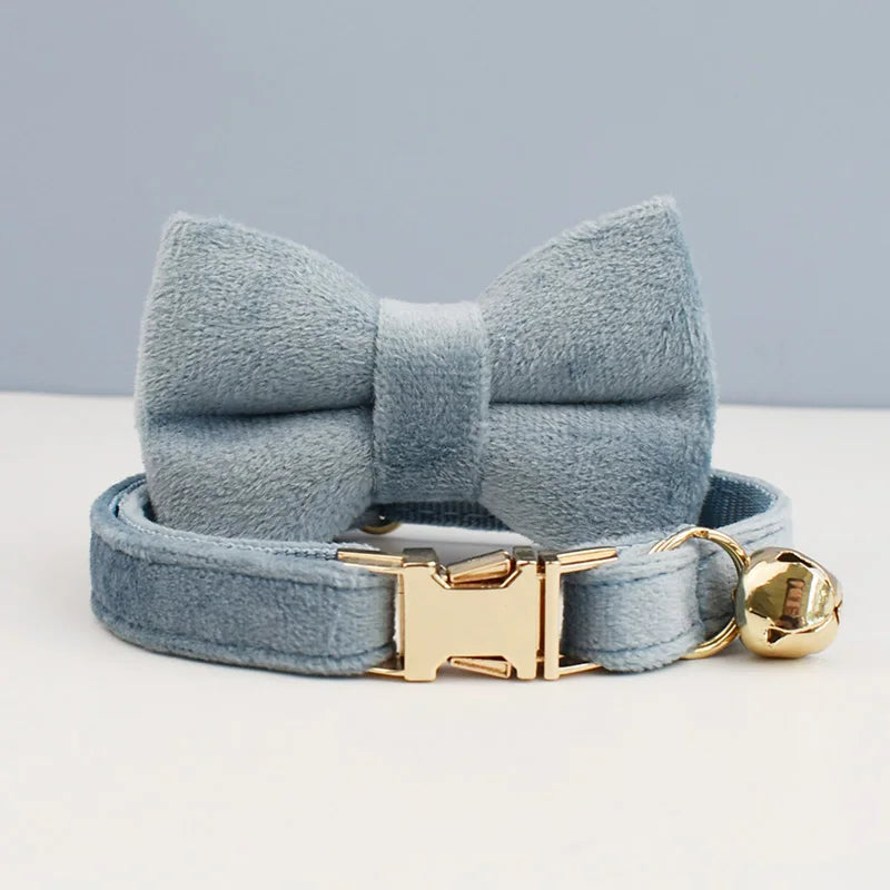 Stylish Bow Charm Collar Elegant Pet Collar for Dogs &amp; Cats