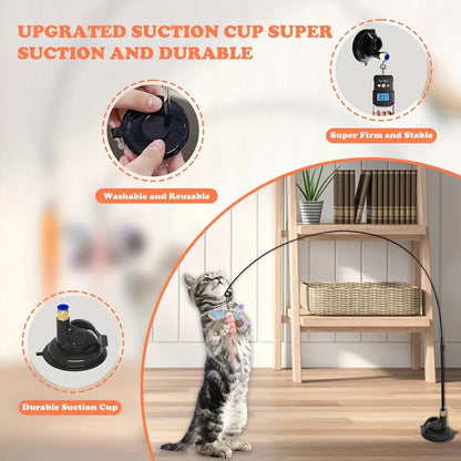 Feather Chime Wand Interactive Cat Teaser Toy