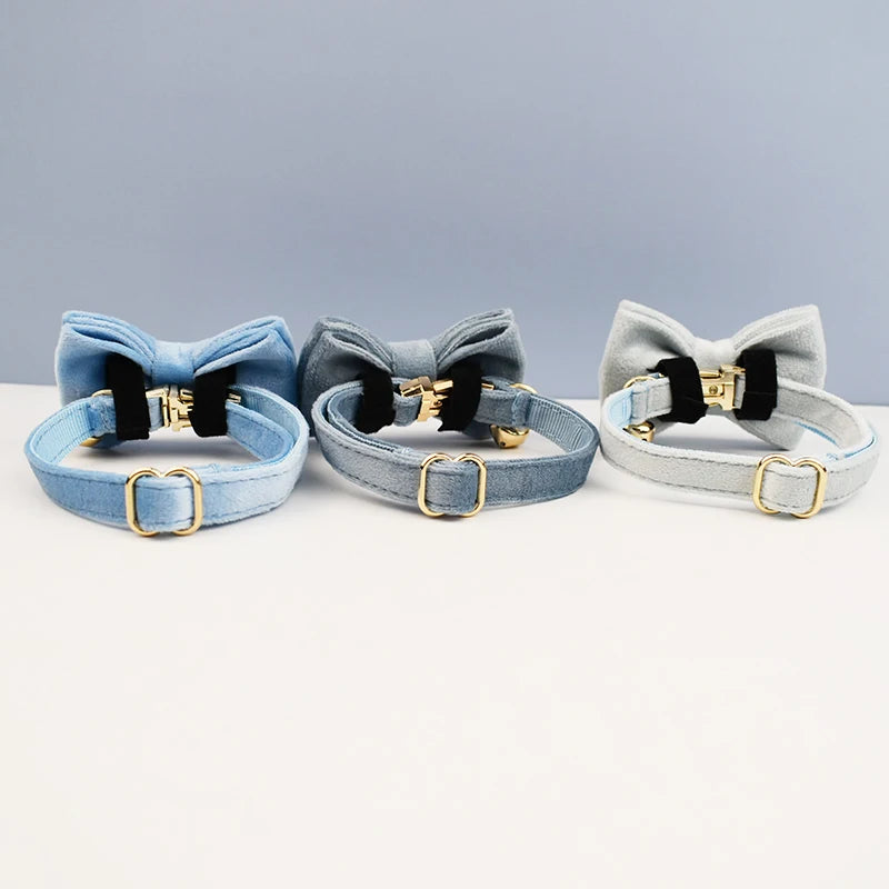 Stylish Bow Charm Collar Elegant Pet Collar for Dogs &amp; Cats