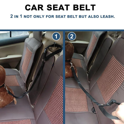 Dual Safe Car Lead Double-Protection Dog Travel Lead