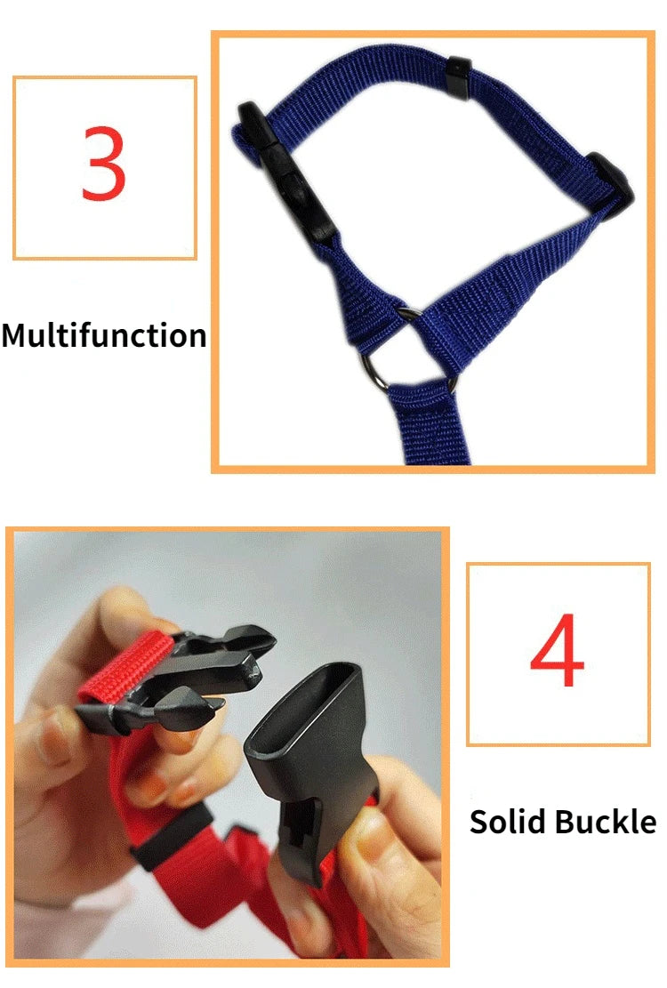 Dual Safe Car Lead Double-Protection Dog Travel Lead