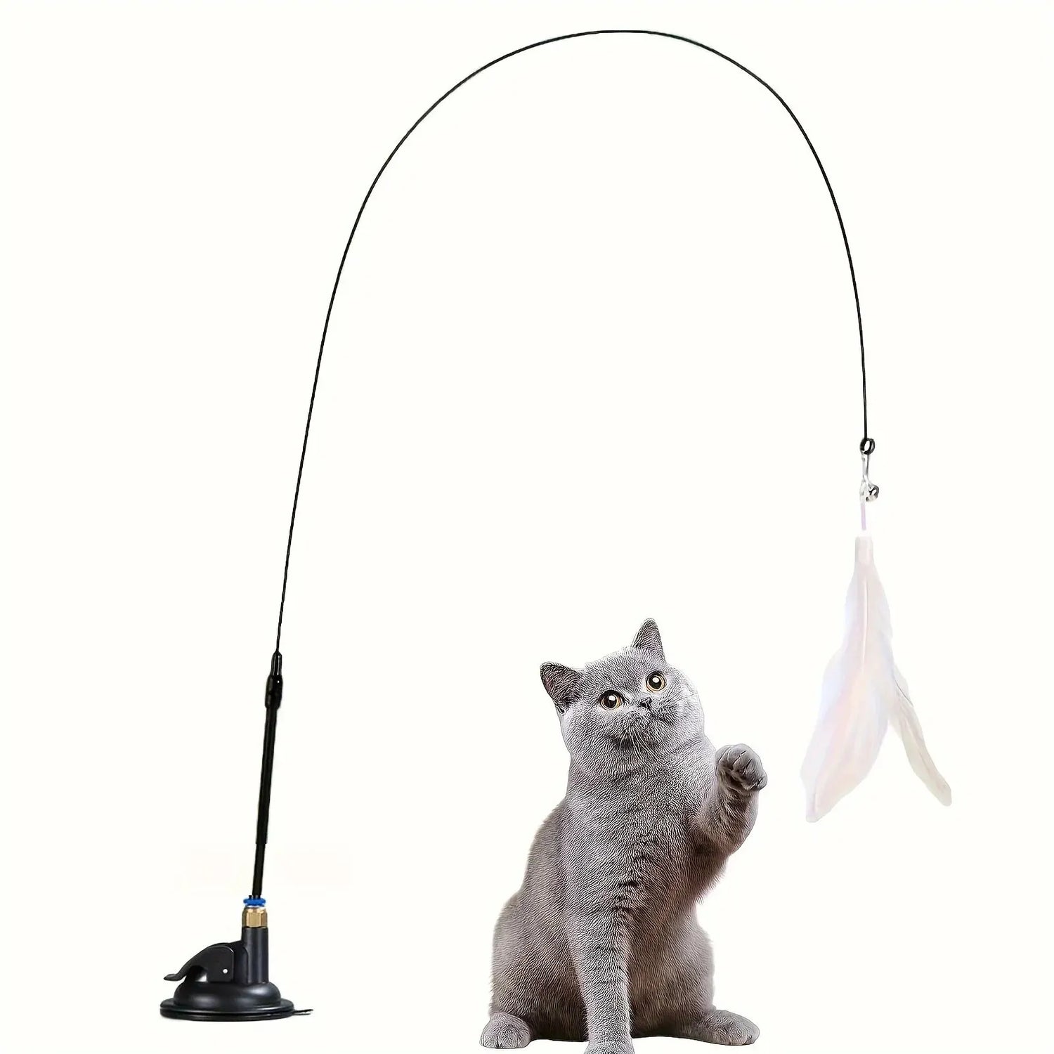 Feather Chime Wand Interactive Cat Teaser Toy