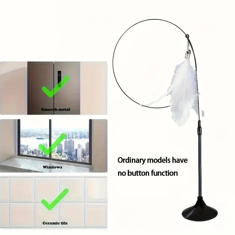 Feather Chime Wand Interactive Cat Teaser Toy