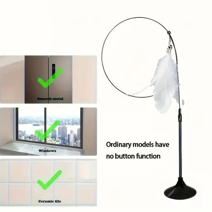 Feather Chime Wand Interactive Cat Teaser Toy