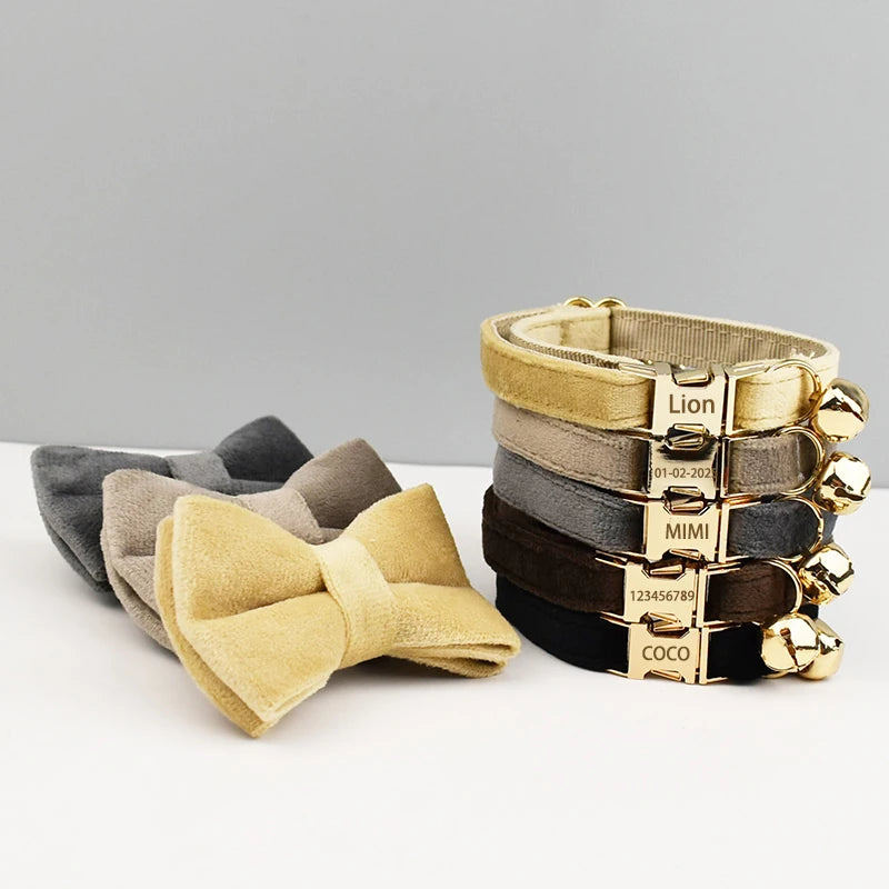 Stylish Bow Charm Collar Elegant Pet Collar for Dogs &amp; Cats