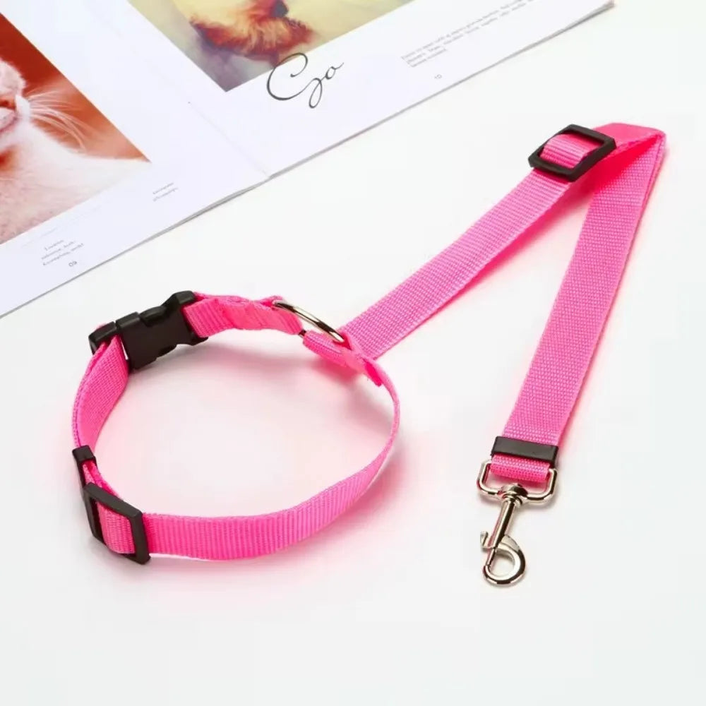 Dual Safe Car Lead Double-Protection Dog Travel Lead