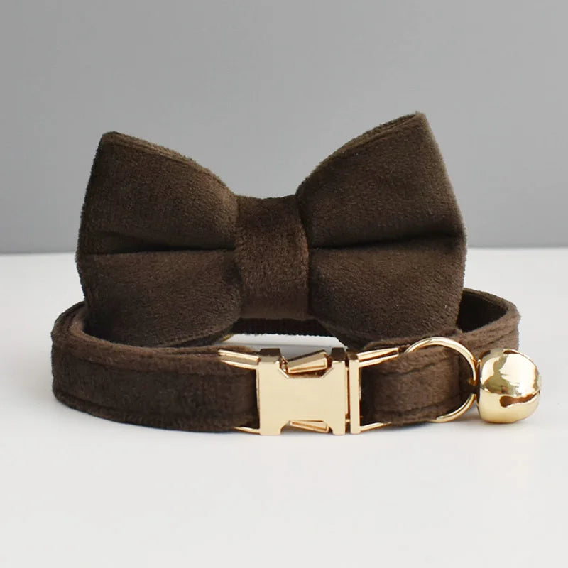 Stylish Bow Charm Collar Elegant Pet Collar for Dogs &amp; Cats