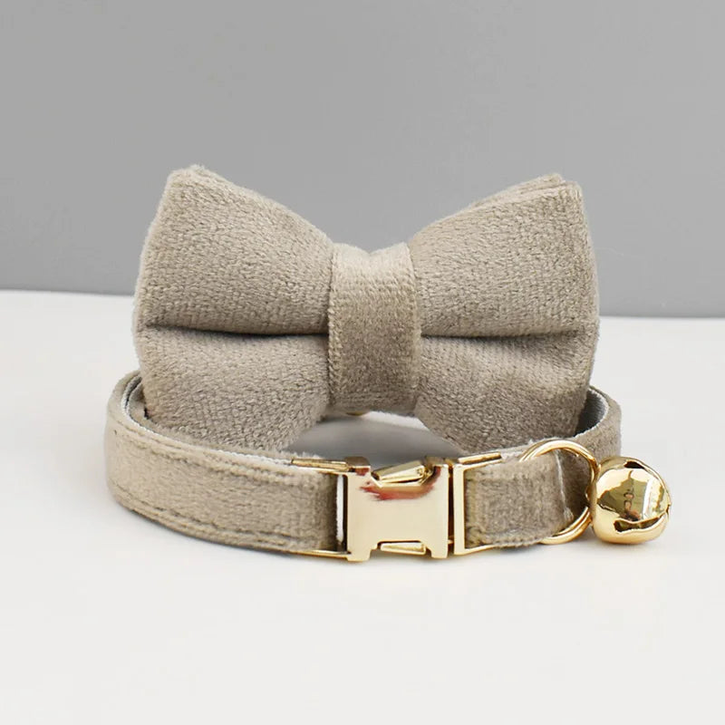 Stylish Bow Charm Collar Elegant Pet Collar for Dogs &amp; Cats