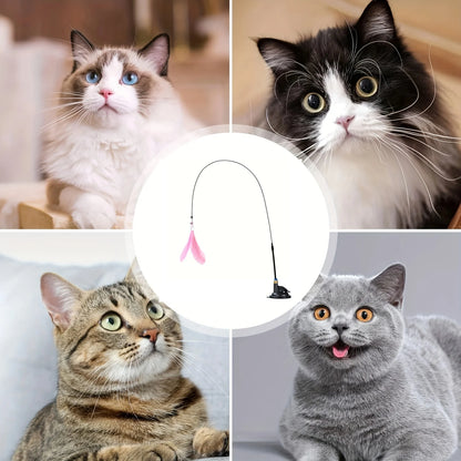 Feather Chime Wand Interactive Cat Teaser Toy