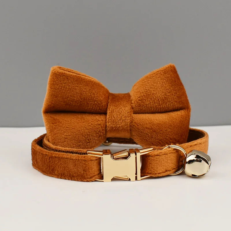 Stylish Bow Charm Collar Elegant Pet Collar for Dogs &amp; Cats