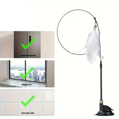 Feather Chime Wand Interactive Cat Teaser Toy