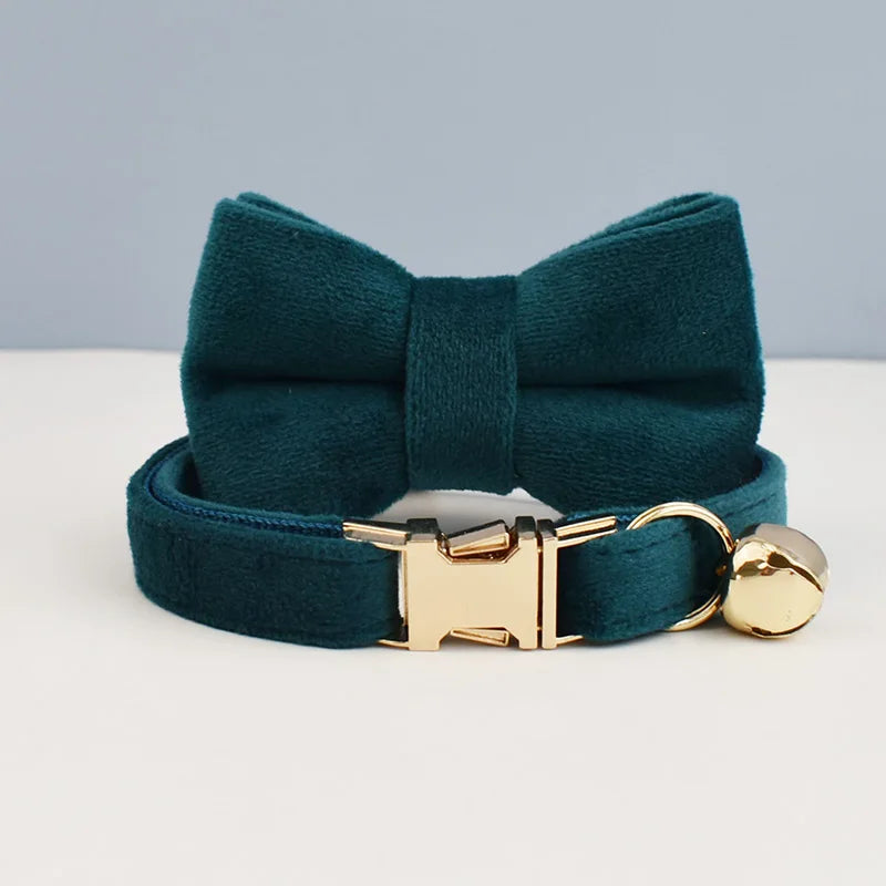 Stylish Bow Charm Collar Elegant Pet Collar for Dogs &amp; Cats