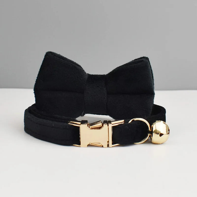 Stylish Bow Charm Collar Elegant Pet Collar for Dogs &amp; Cats