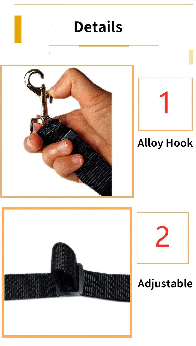 Dual Safe Car Lead Double-Protection Dog Travel Lead