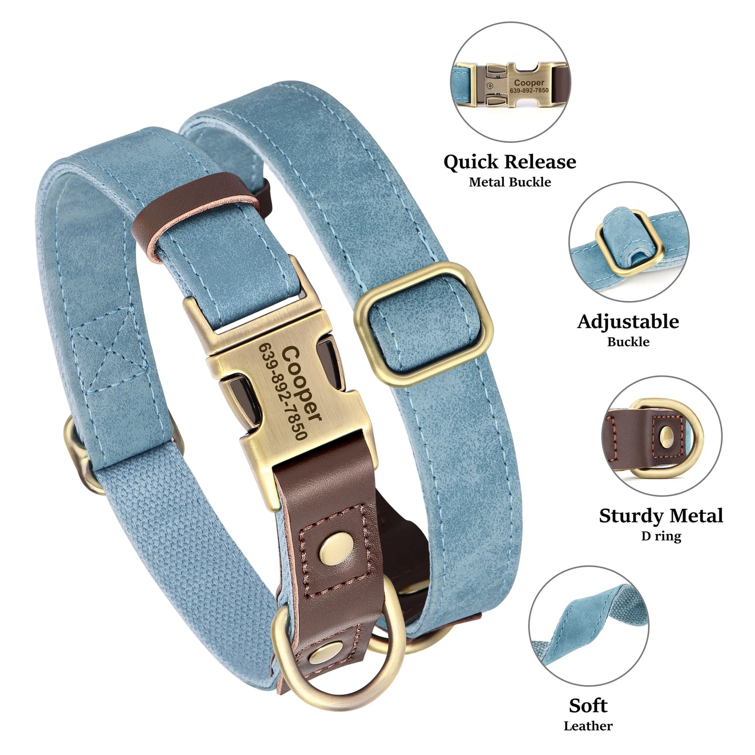 ID Paw Leather Personalized Leather Pet ID Tag